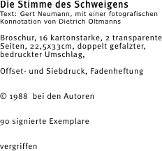 Die Stimme des Schweigens Text: Gert